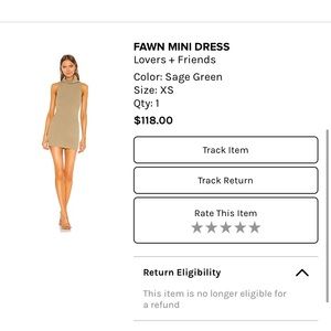 Sage green mini dress Revolve Fawn mini dress